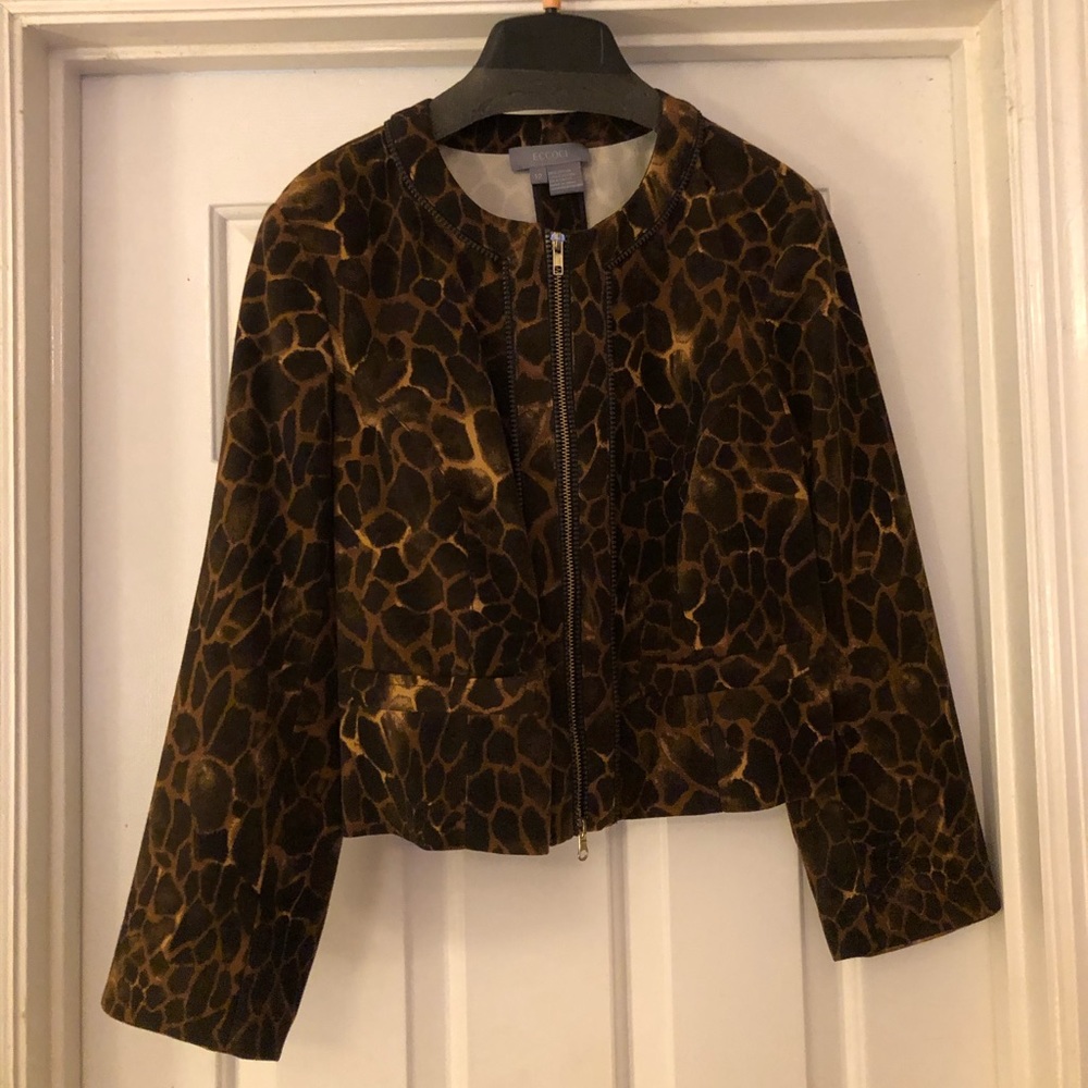 Giraffe print blazer